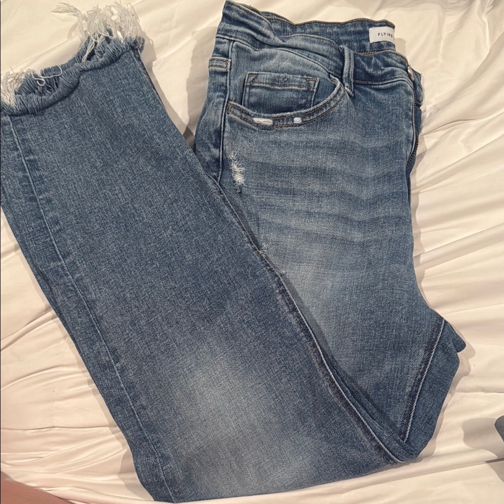 Flying Monkey Blue Cropped Ankle Jeans